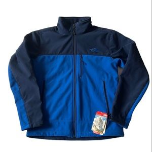North Face Mens Small Apex Bionic Wind Soft Shell Jacket Cosmic Blue New Hiking